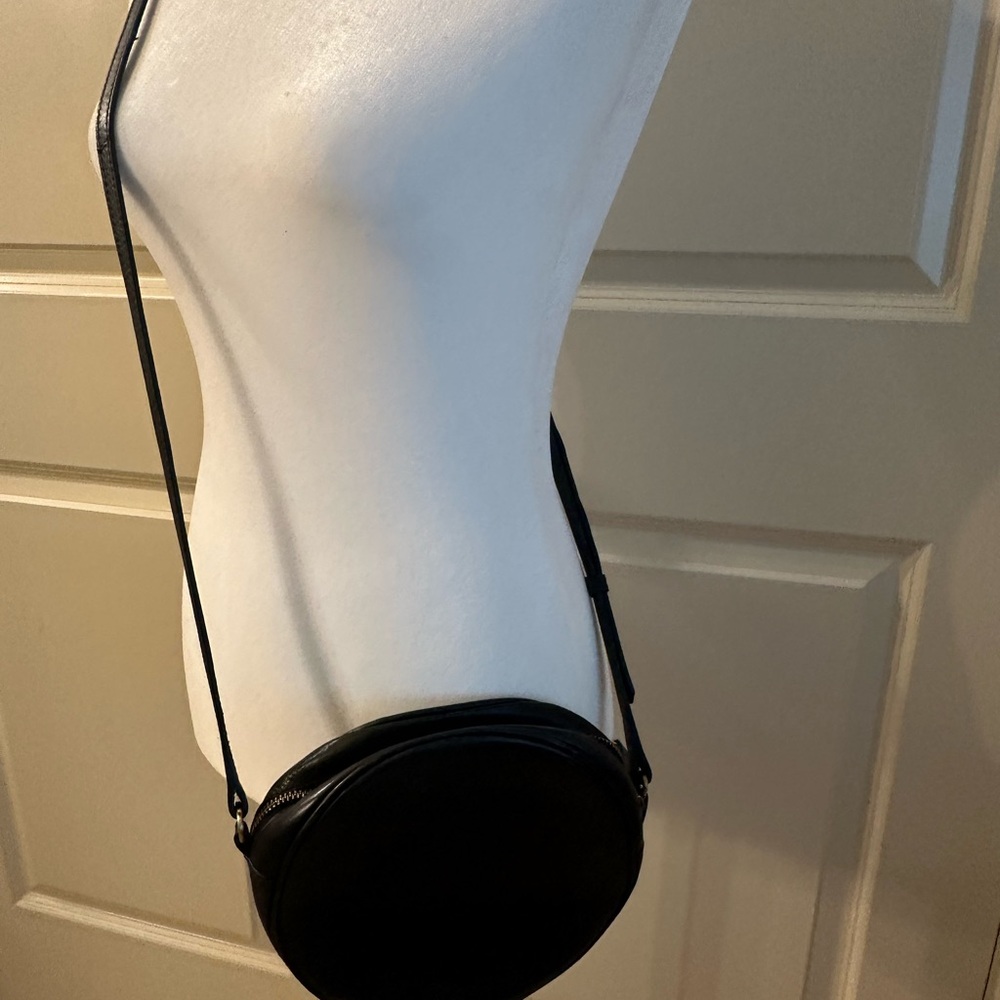 Omybag round leather crossbody purse